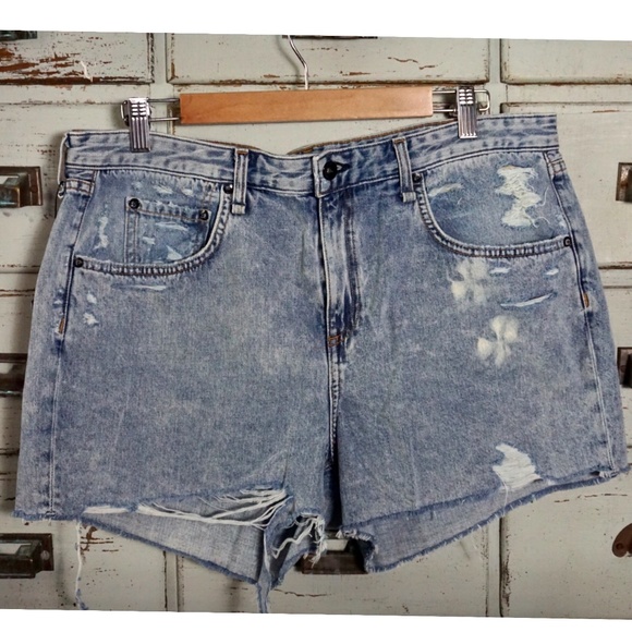 Rag & Bone Dre Denim Cutoff Jean Distressed Shorts 32